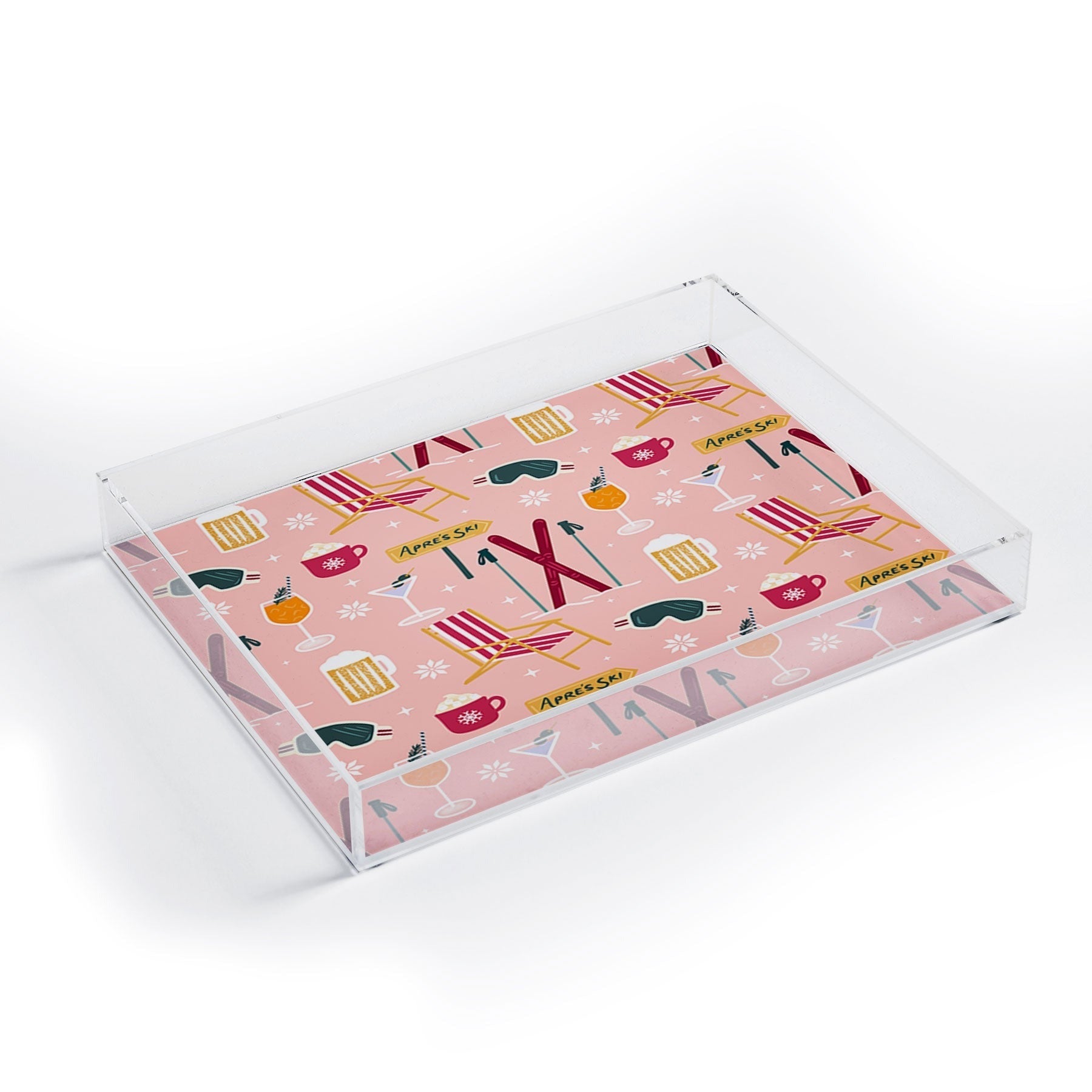 Design by Spark Apres Ski Holiday Acrylic Tray