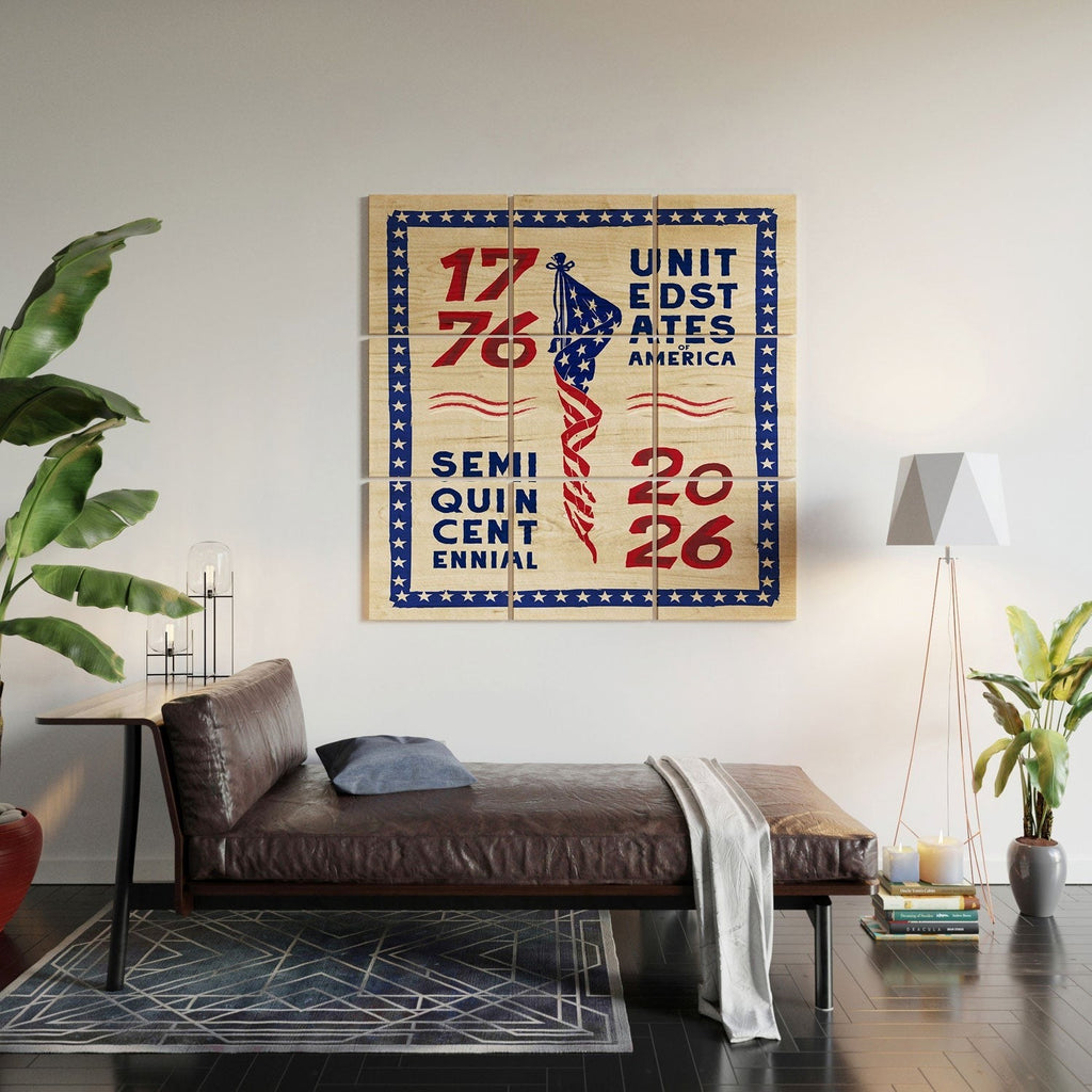 DENY Designs Retro 76 26 Wood Wall Mural