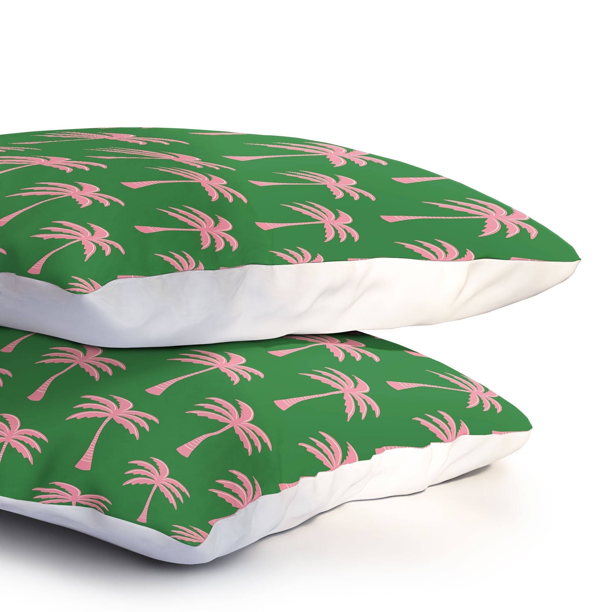 Design by Spark Pink Palm Tree Oasis Pillow Shams