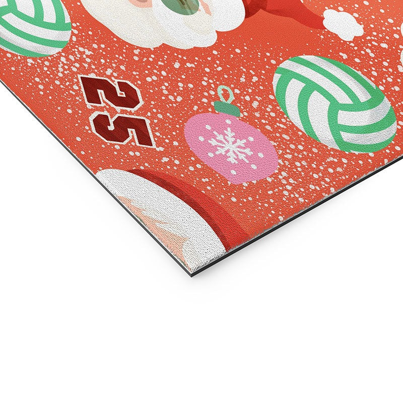 Design by Spark Sporty Volleyball Santa Welcome Mat