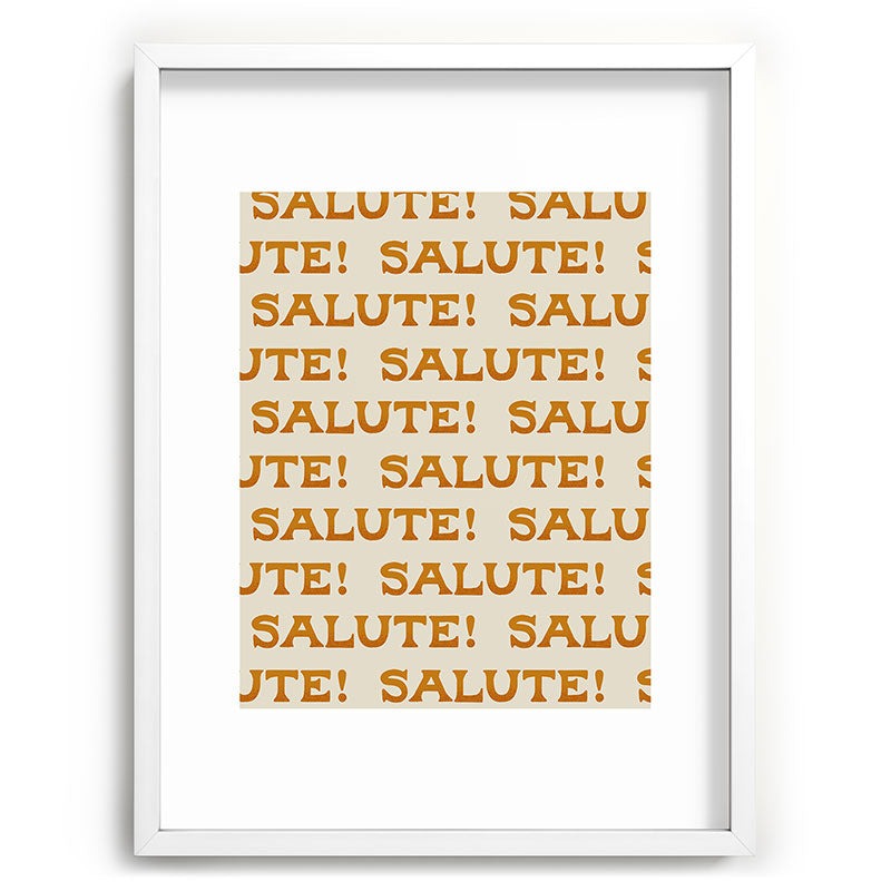 Jessica Molina Salute Gold Pattern on Cream Recessed Framing Rectangle