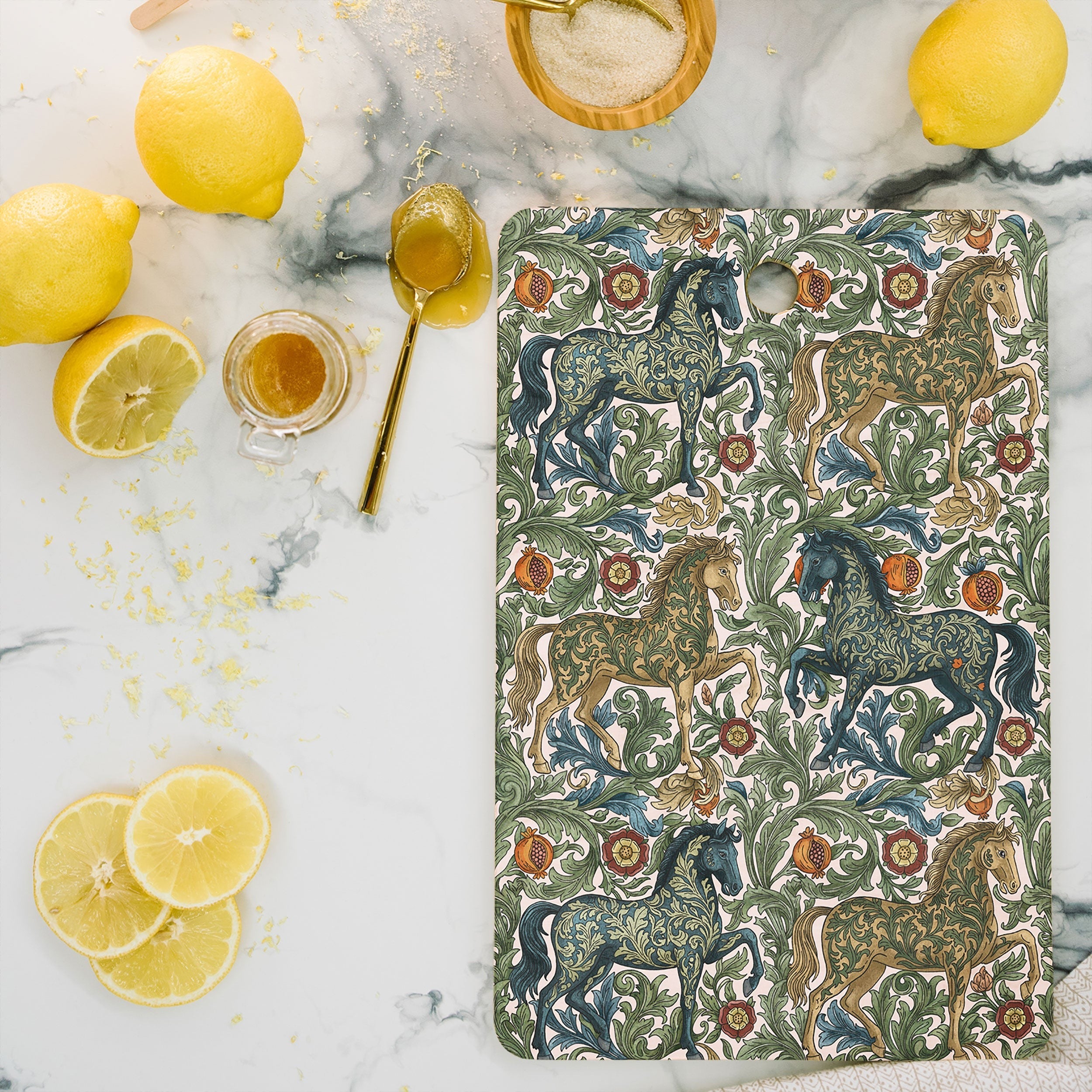 Marta Barragan Camarasa Renaissance Horse Garden Cutting Board Rectangle