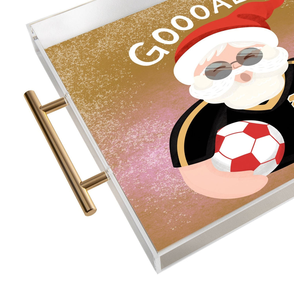Design by Spark Sporty Soccer Santa Acrylic Tray