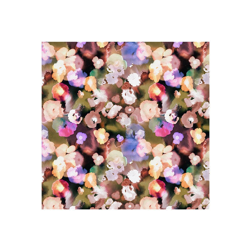 Ninola Design Botanic Retreat Ombre Abstract Watercolor Flowers Pink gold Art Print
