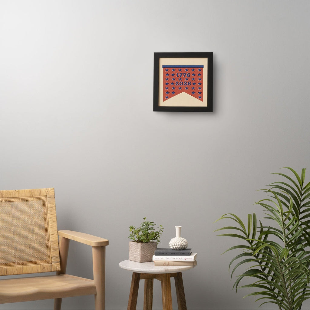 DENY Designs Star Banner Framed Wall Art