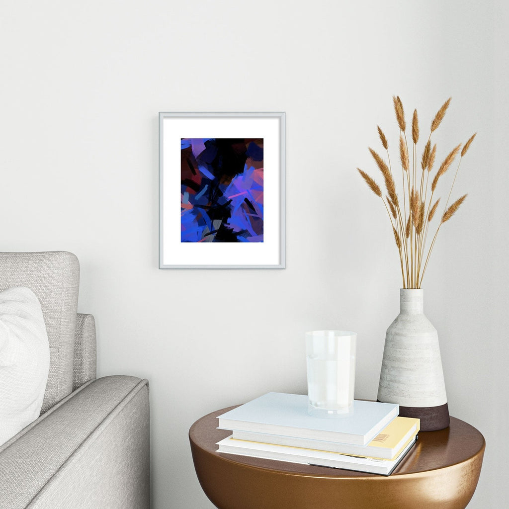 83 Oranges Midnight Sparks Metal Framed Art Print