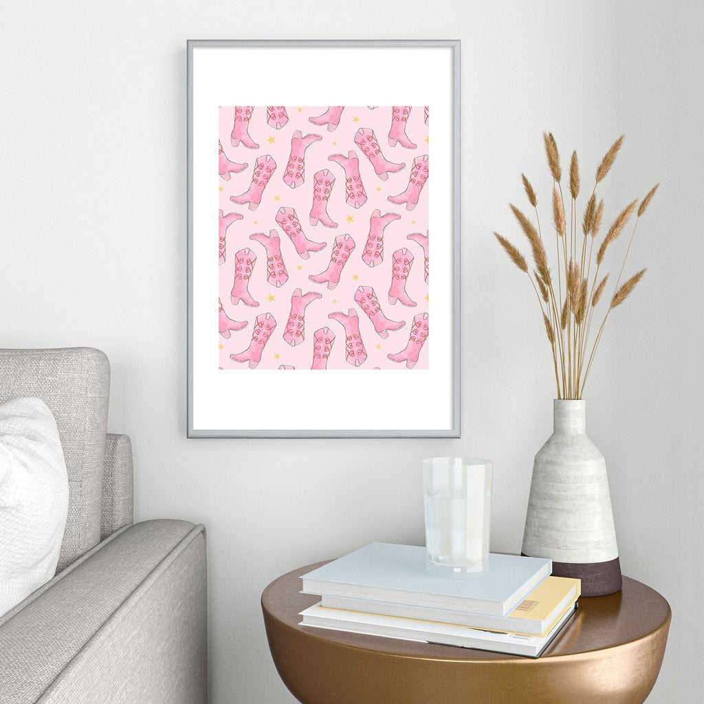 Love_Ryming Stars and Boots Metal Framed Art Print