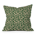 Avenie BR Cheetah Print In Green Outdoor Throw Pillow