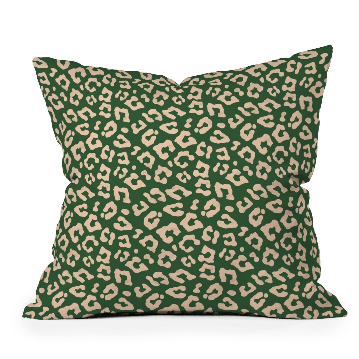 Avenie BR Cheetah Print In Green Outdoor Throw Pillow