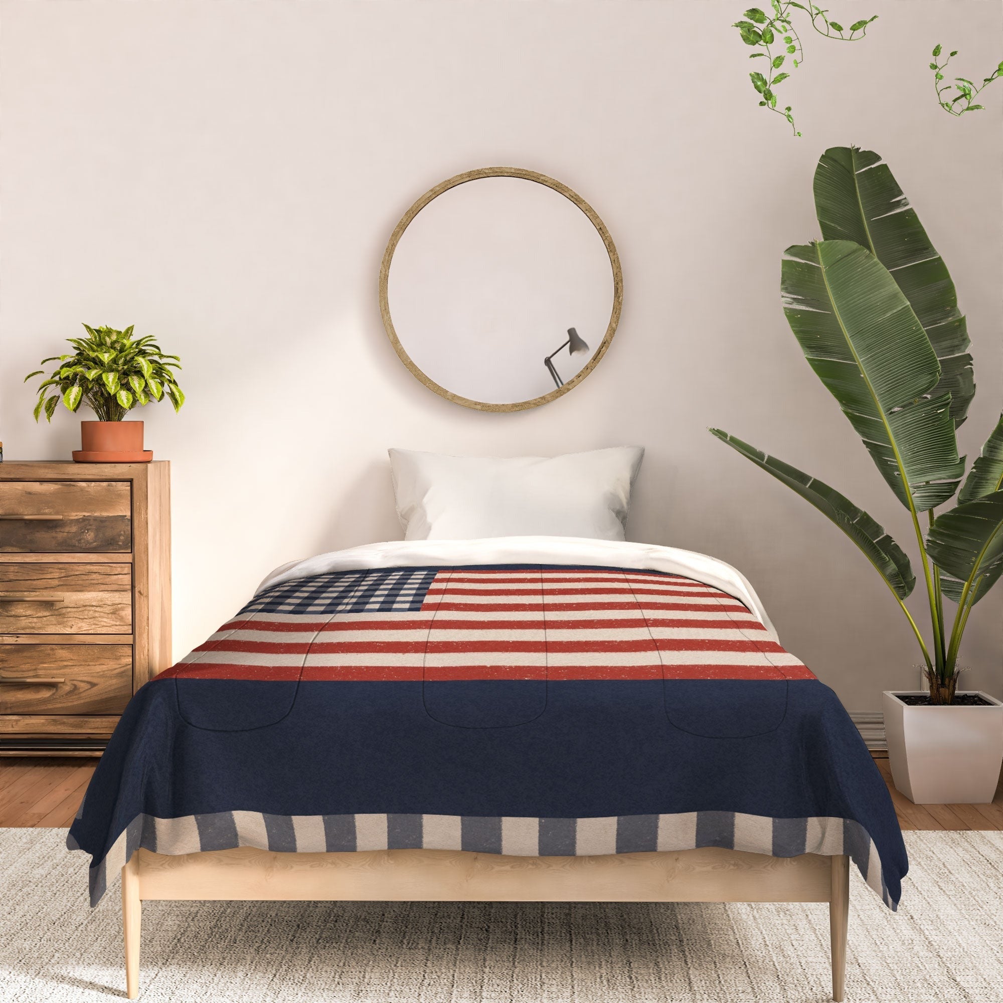 DENY Designs Gingham Flag Comforter