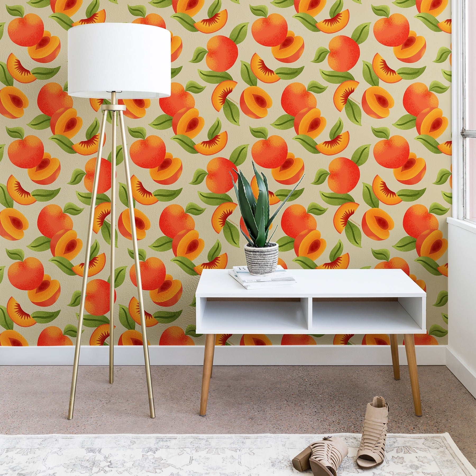 Jessica Molina Peach Pattern Wallpaper