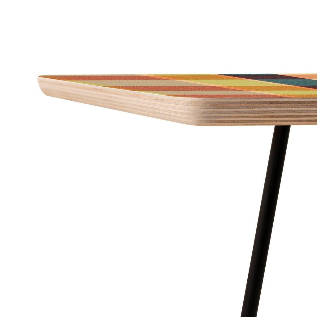 Marta Barragan Camarasa Retro Picnic Plaid Warm Tones Side Table