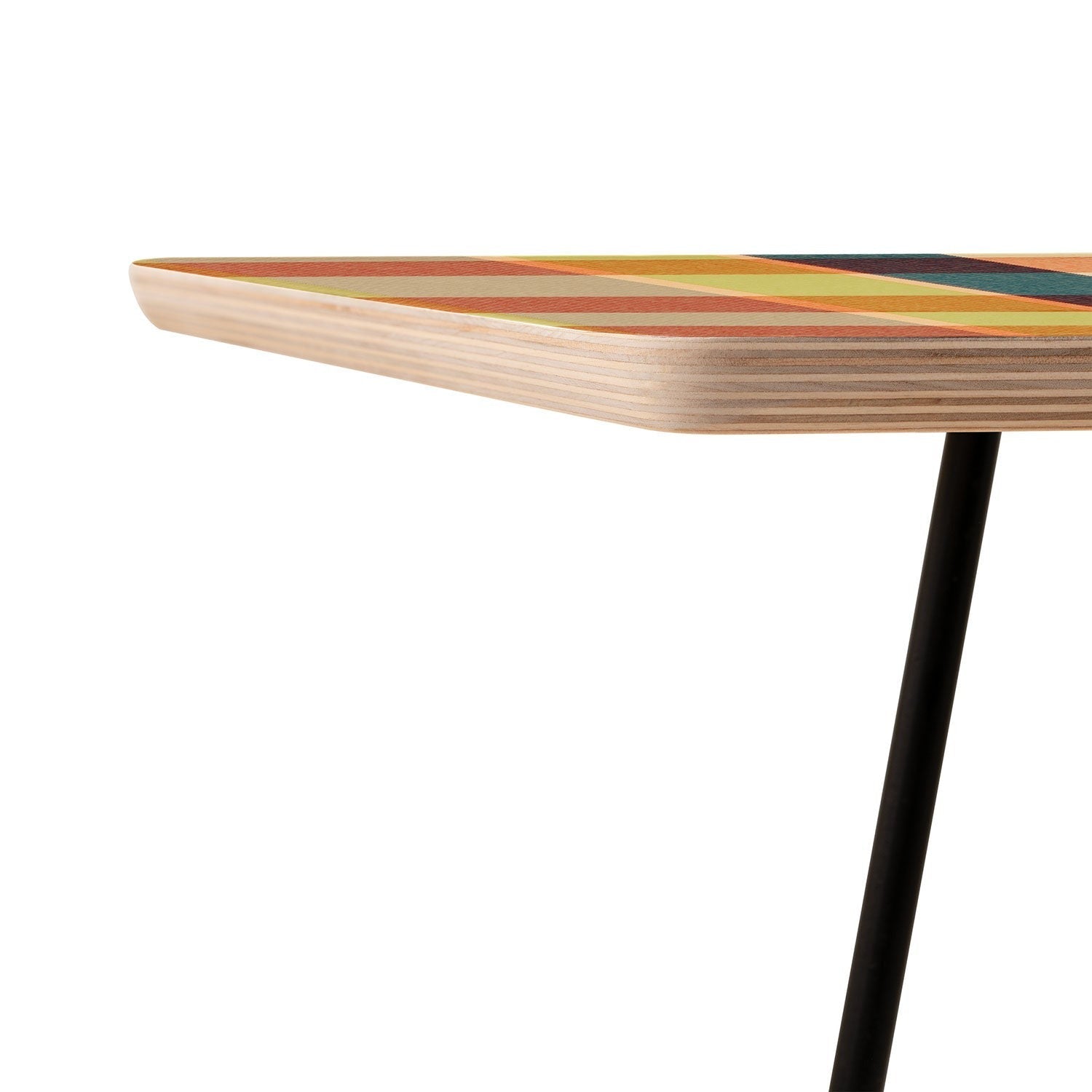 Marta Barragan Camarasa Retro Picnic Plaid Warm Tones Side Table