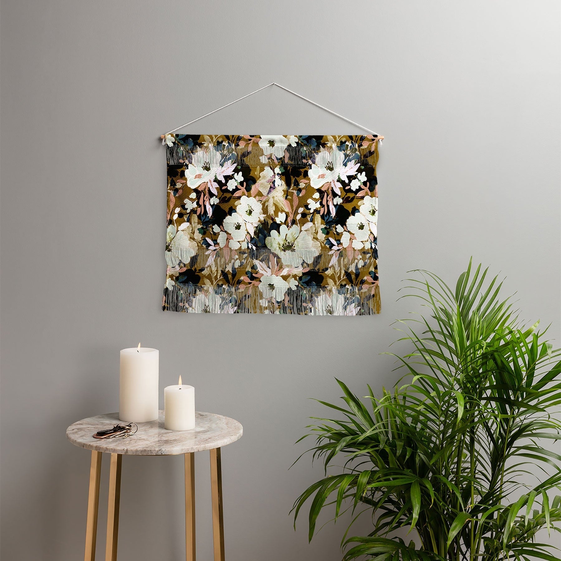 Marta Barragan Camarasa Romantic Floral Fusion Wall Hanging Landscape