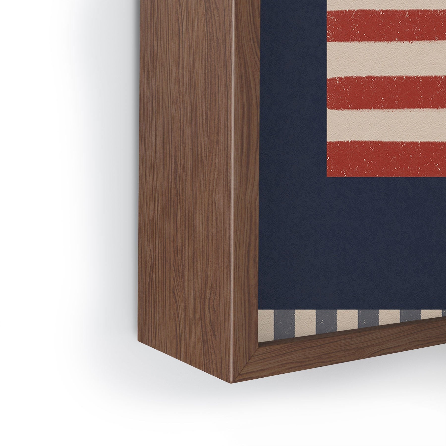 DENY Designs Gingham Flag Framed Mini Art Print