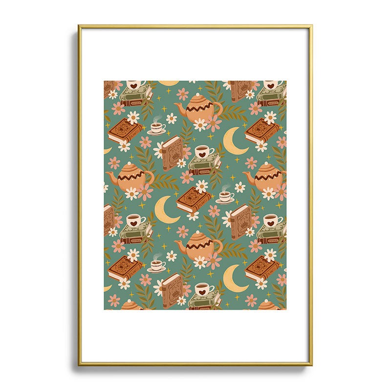 Avenie Moonlit Reading Nook I Metal Framed Art Print