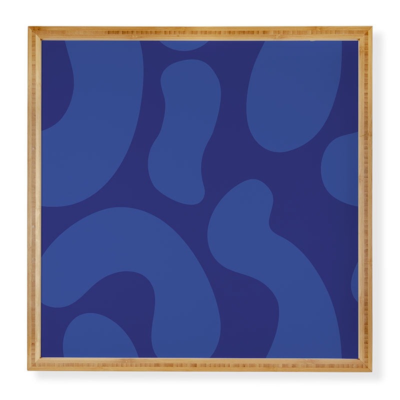 Camilla Foss Blue Pebble Framed Wall Art