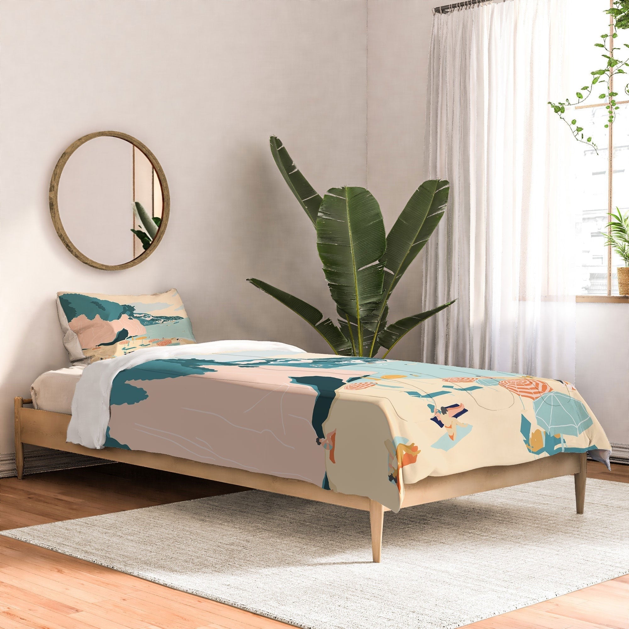 Valeria Frustaci Beach of Positano in Italy Comforter