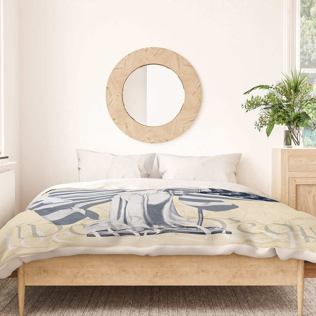 DENY Designs Liberty and Justice Woman Duvet Cover