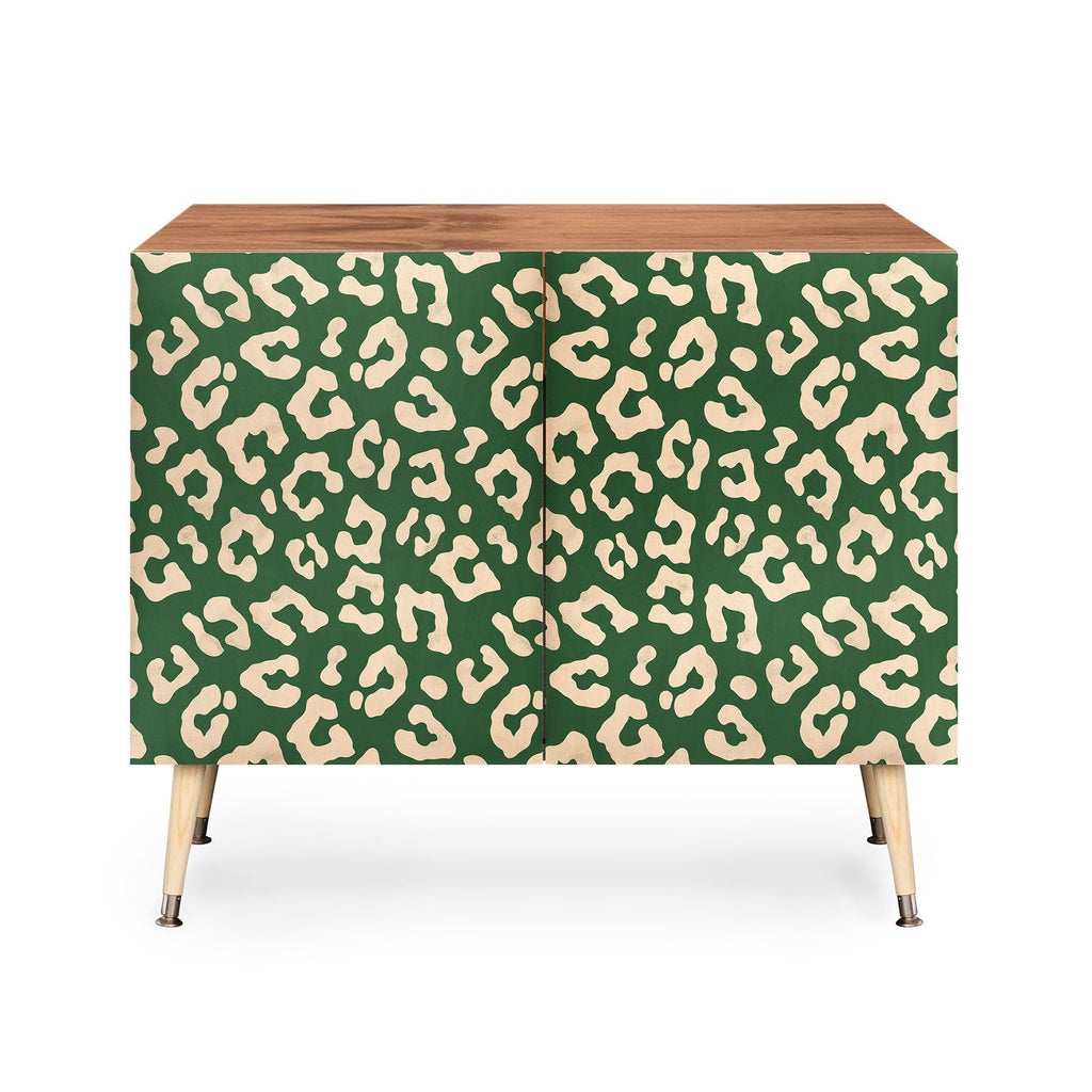 Avenie BR Cheetah Print In Green Credenza