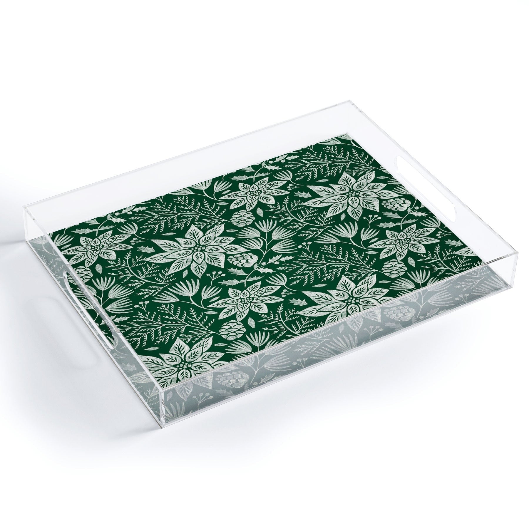 Pimlada Phuapradit Christmas Poinsettia Acrylic Tray
