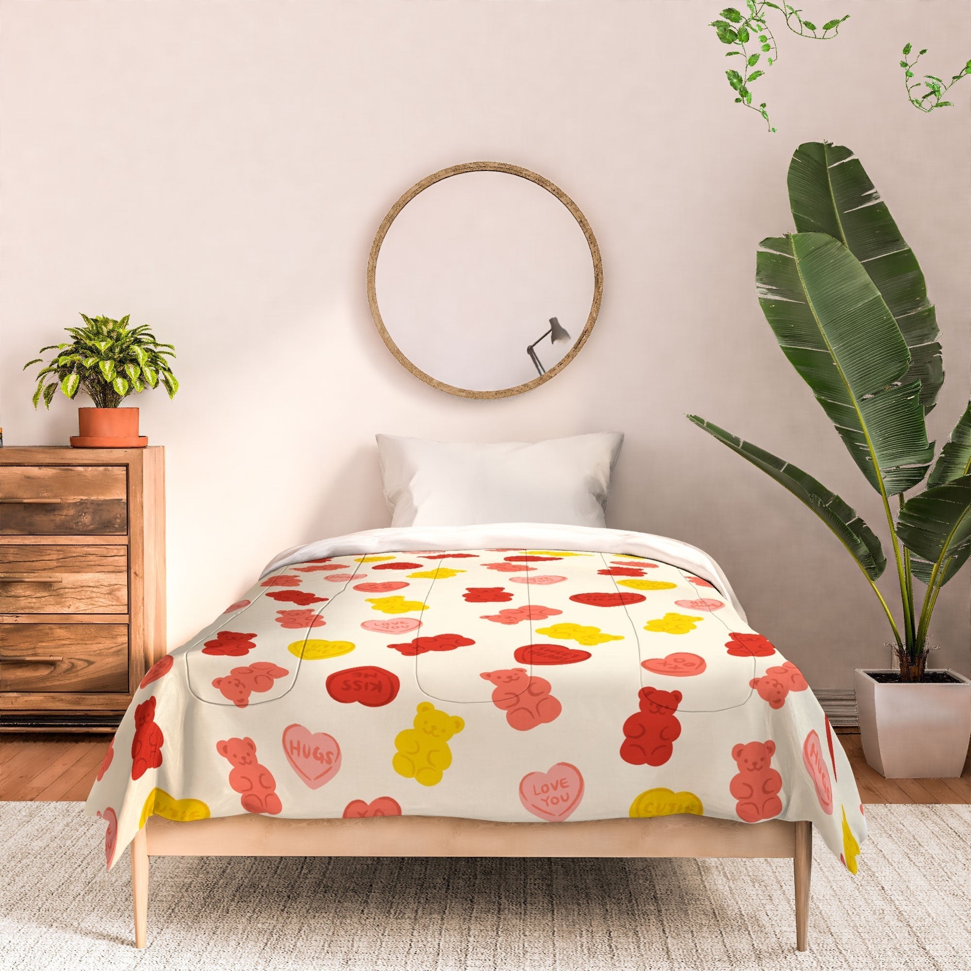 Design by Spark Gummy Bears and Candy Hearts Valentines Comforter
