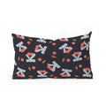 Jennifer Labre Cherries and Bows Oblong Throw Pillow