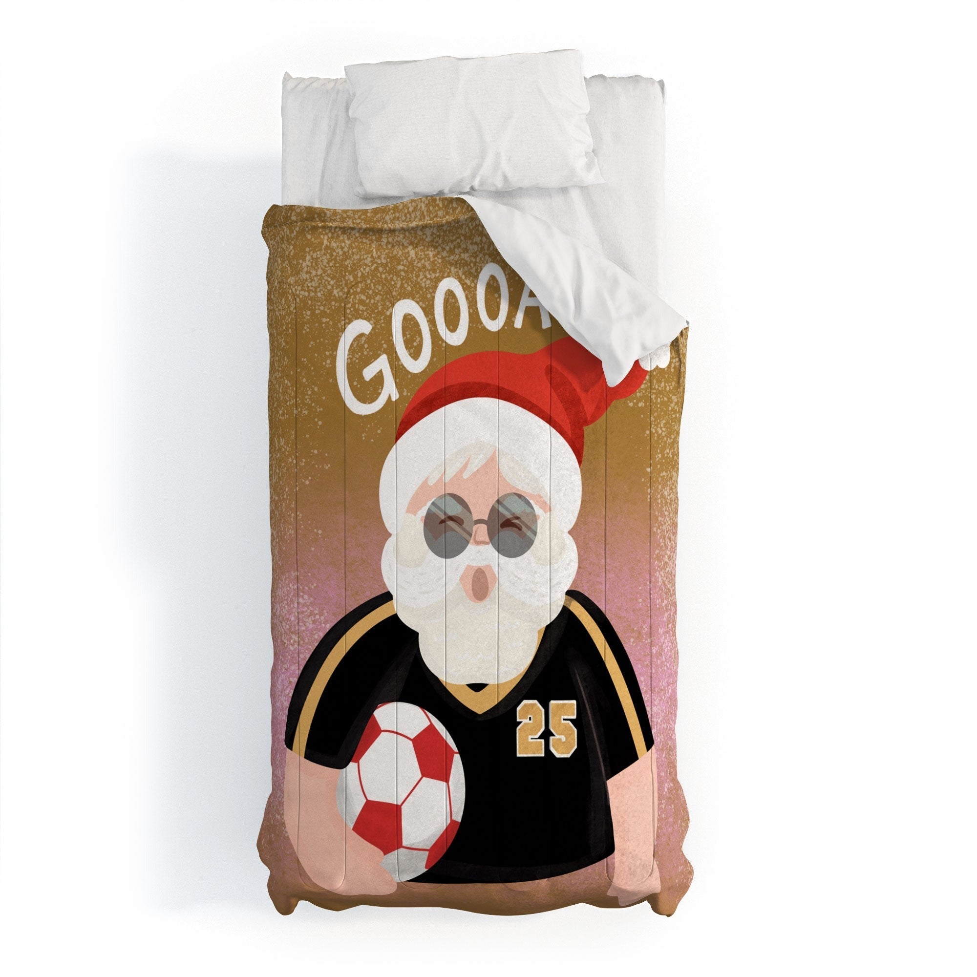 Design by Spark Sporty Soccer Santa Comforter