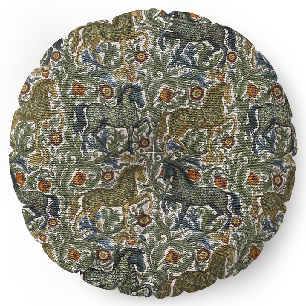 Marta Barragan Camarasa Renaissance Horse Garden Floor Pillow Round