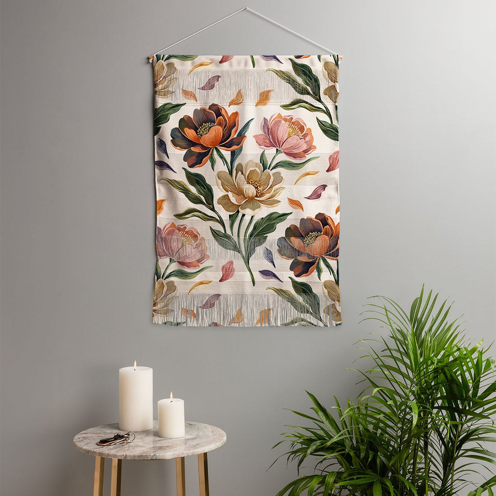 Marta Barragan Camarasa Hand Painted Peony Florals Wall Hanging Portrait