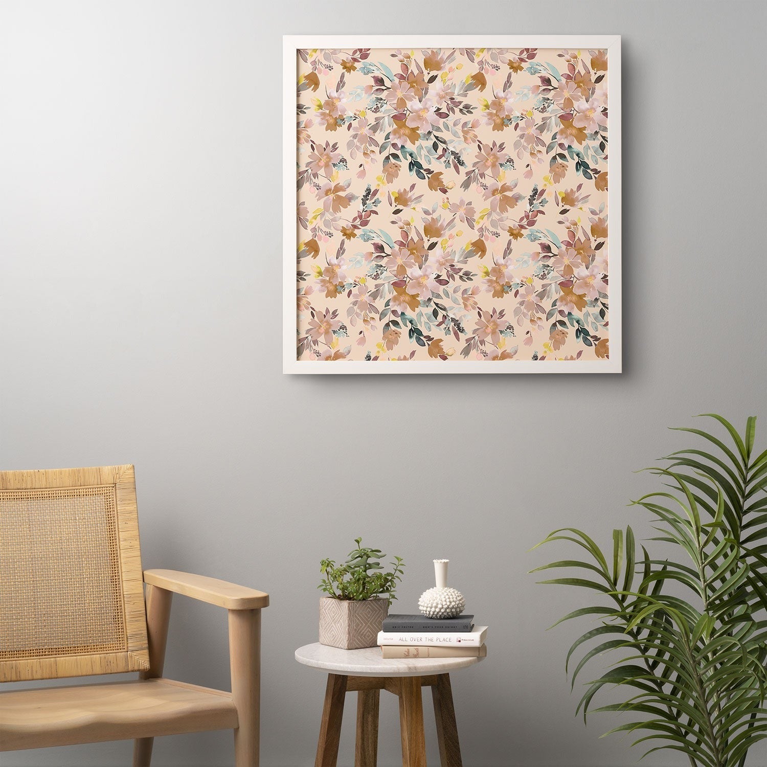 Ninola Design Botanic Retreat Floral Oleander Whimsical Soft Pink Framed Wall Art