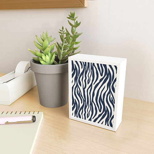 Avenie BR Navy Tiger Stripes Framed Mini Art Print