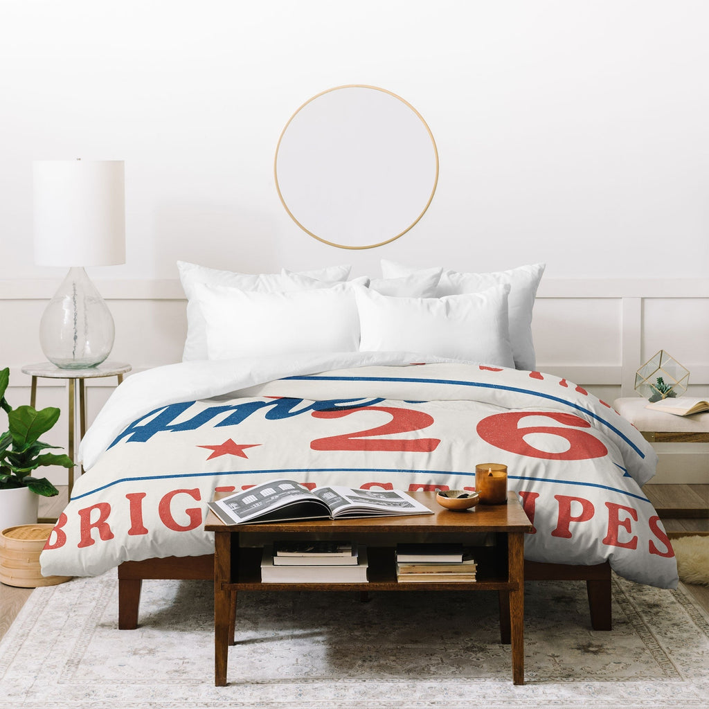 DENY Designs Bright Stars Bright Stripes Duvet Cover