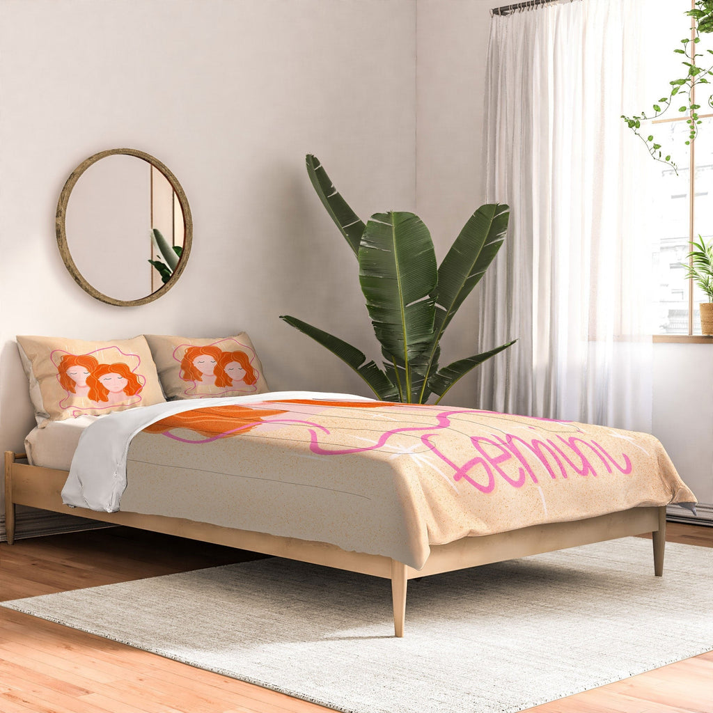 Little Om Zodiac Signs Gemini Comforter