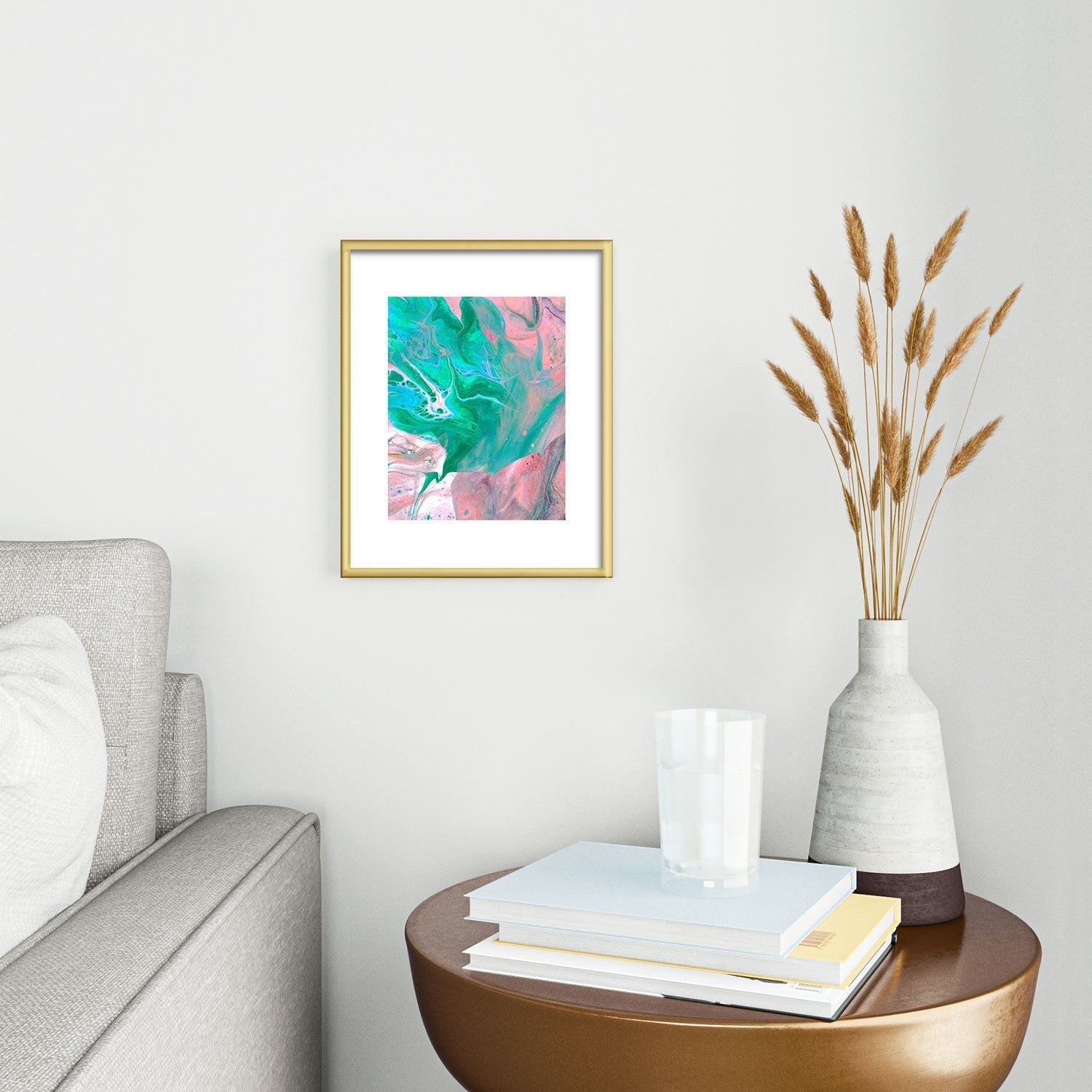 83 Oranges Another Worldly Metal Framed Art Print
