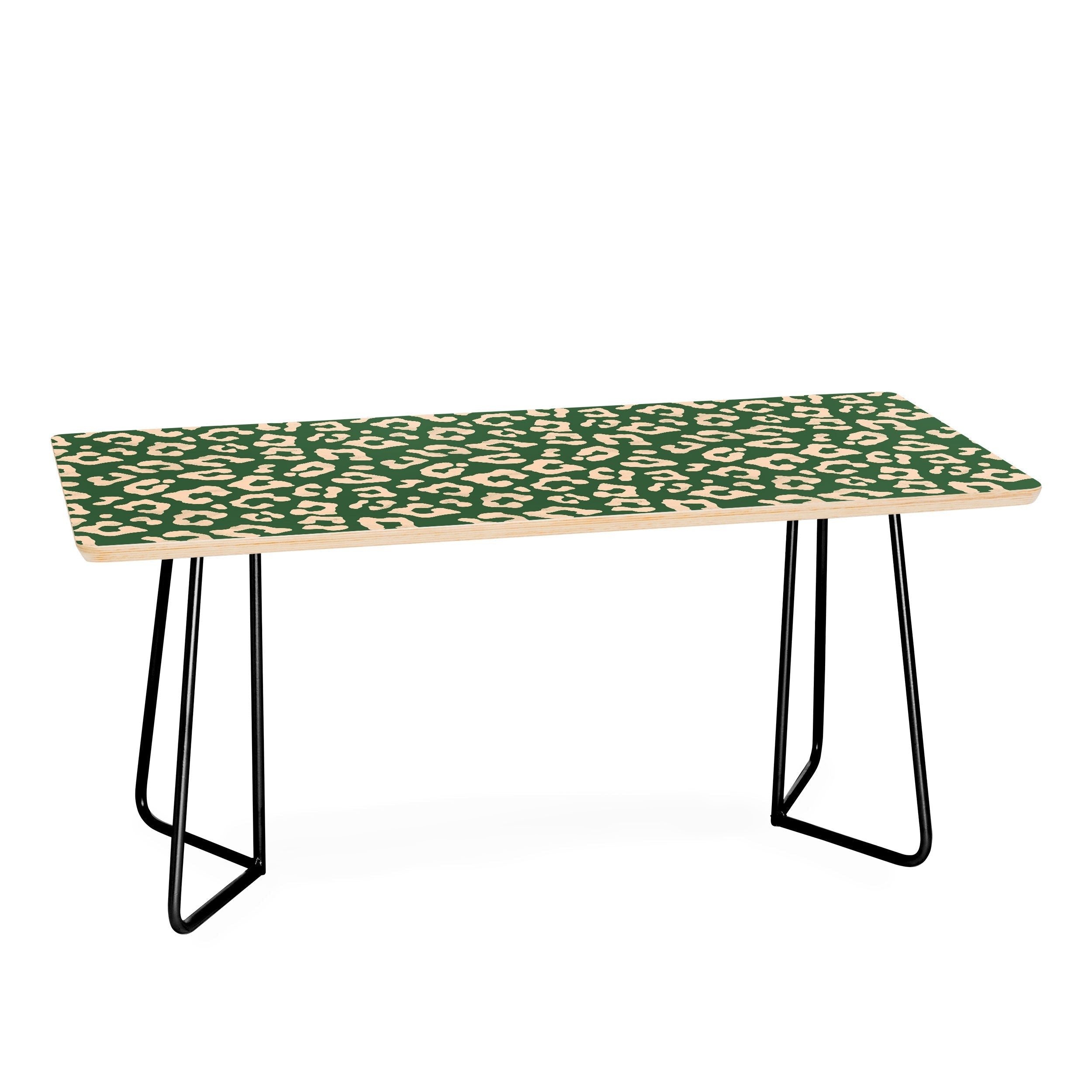 Avenie BR Cheetah Print In Green Coffee Table