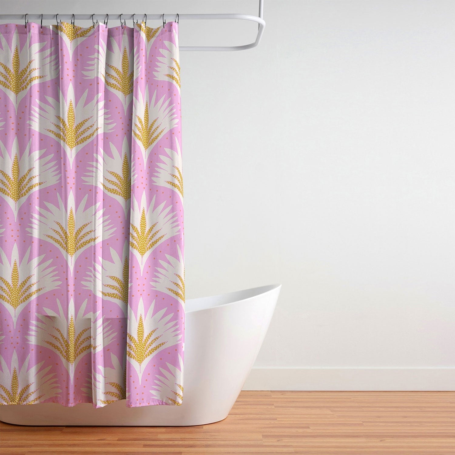 Jennifer Labre Pink Palmetto Shower Curtain