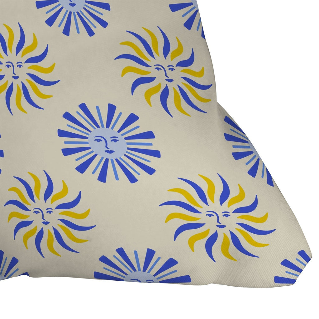 Design by Spark Dolce Vita Radial Sun Flames Outdoor Throw Pillow