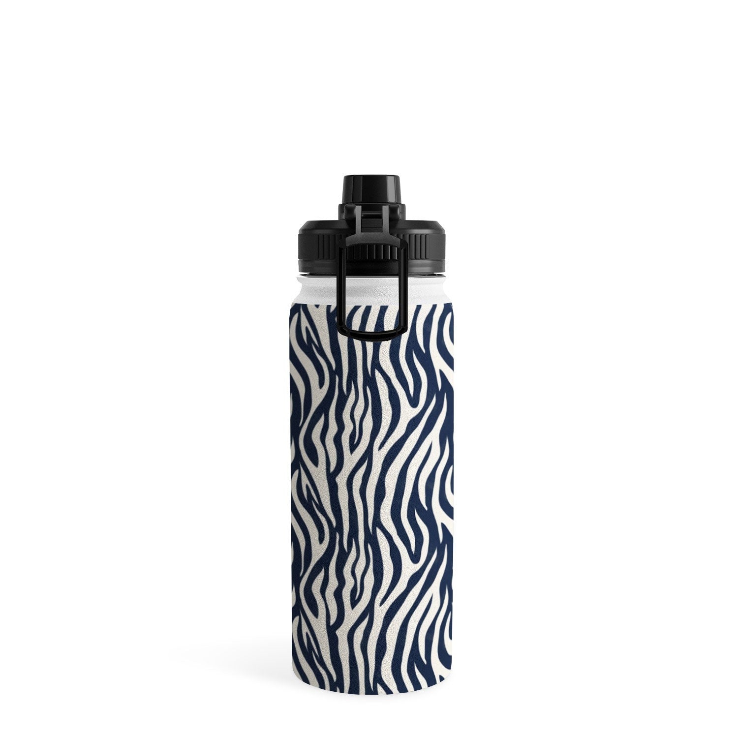 Avenie BR Navy Tiger Stripes Water Bottle