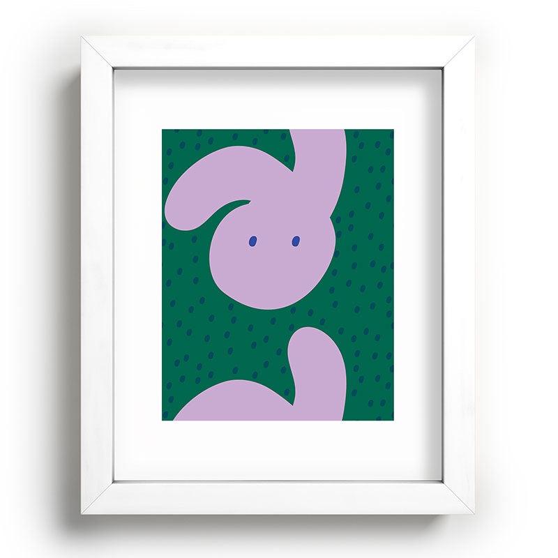 Camilla Foss Pebbles and Rabbit Recessed Framing Rectangle