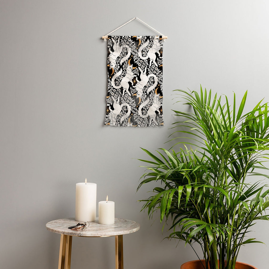Avenie Celestial Cats Gold Wall Hanging Portrait