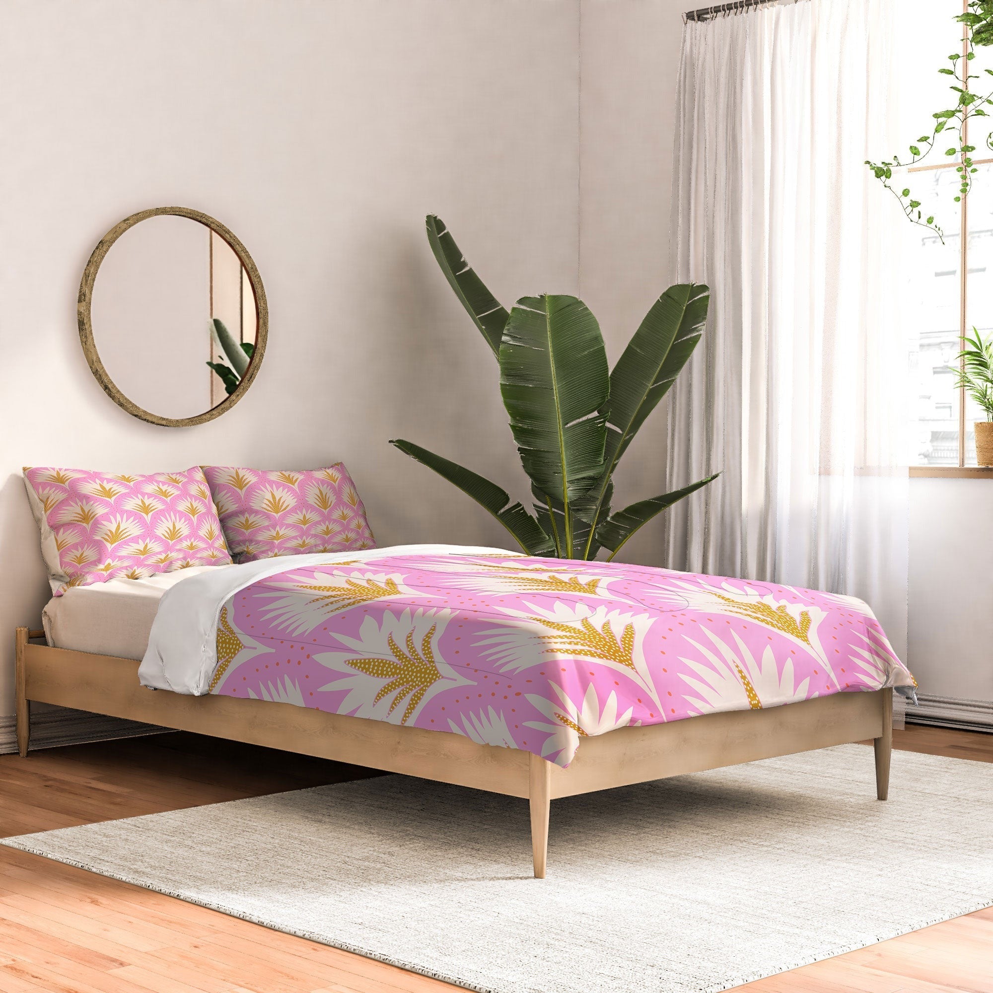 Jennifer Labre Pink Palmetto Comforter