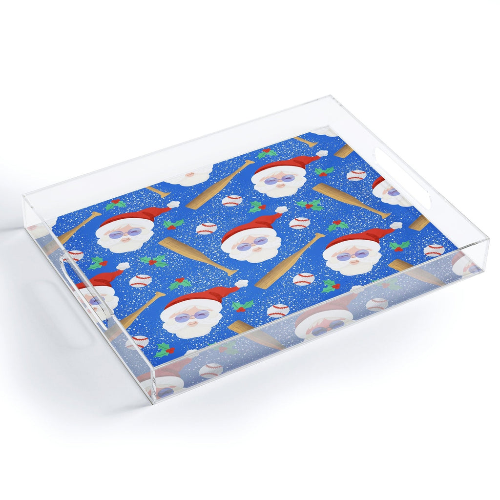 Design by Spark Sporty Baseball Santa Acrylic Tray