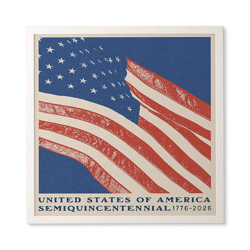 DENY Designs Stars n Stripes Semiquincentennial Framed Wall Art