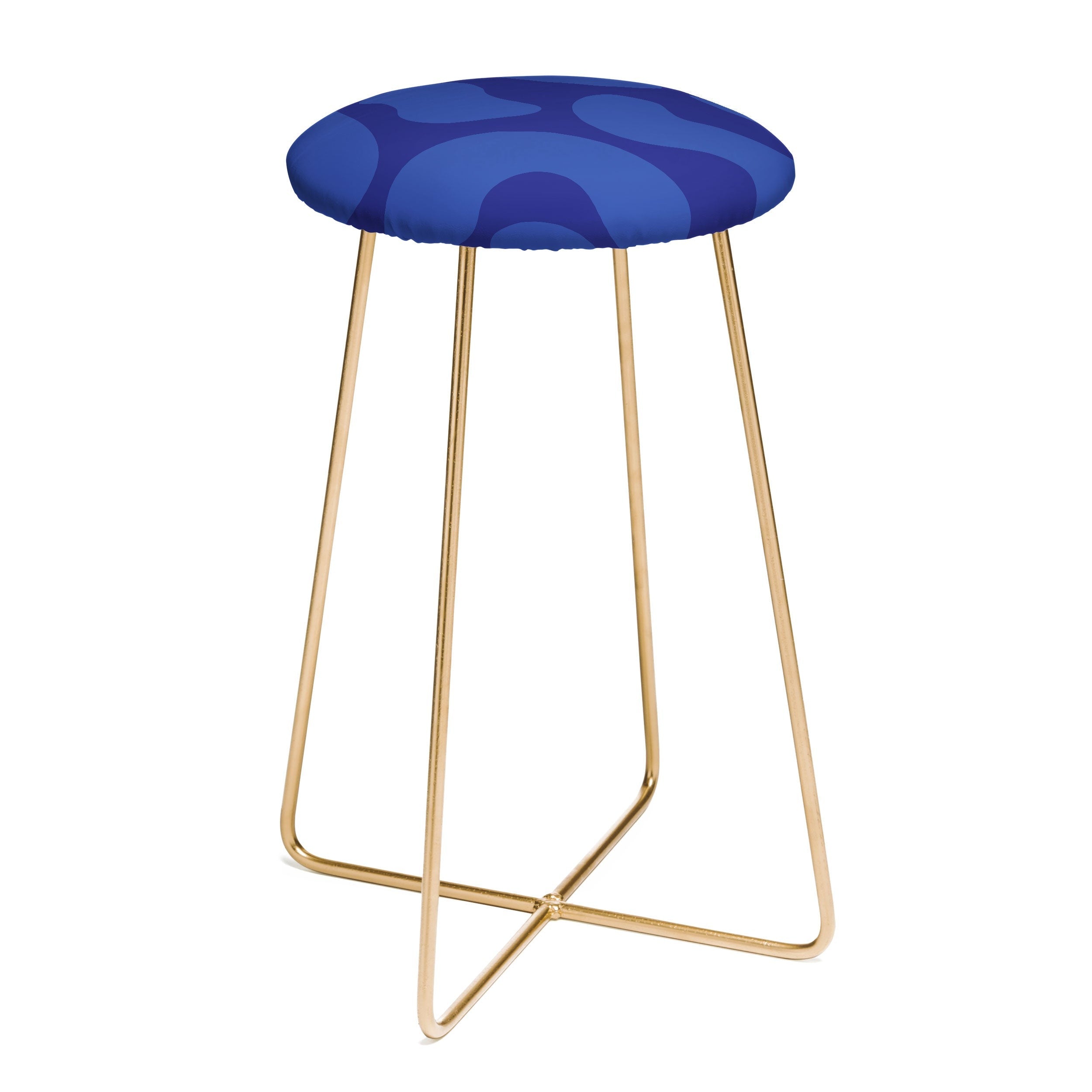 Camilla Foss Blue Pebble Counter Stool