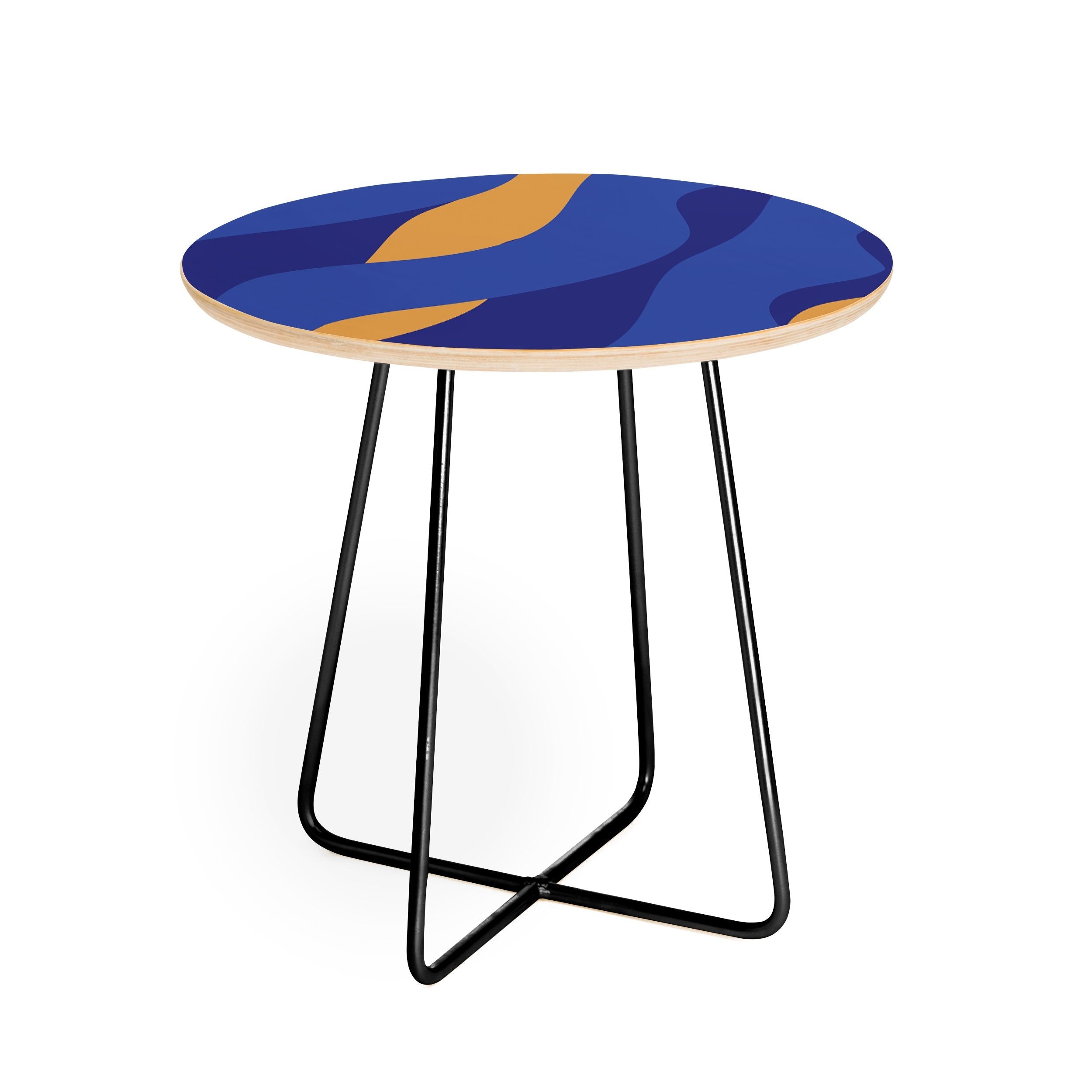 Camilla Foss Pebbles in Stream Round Side Table