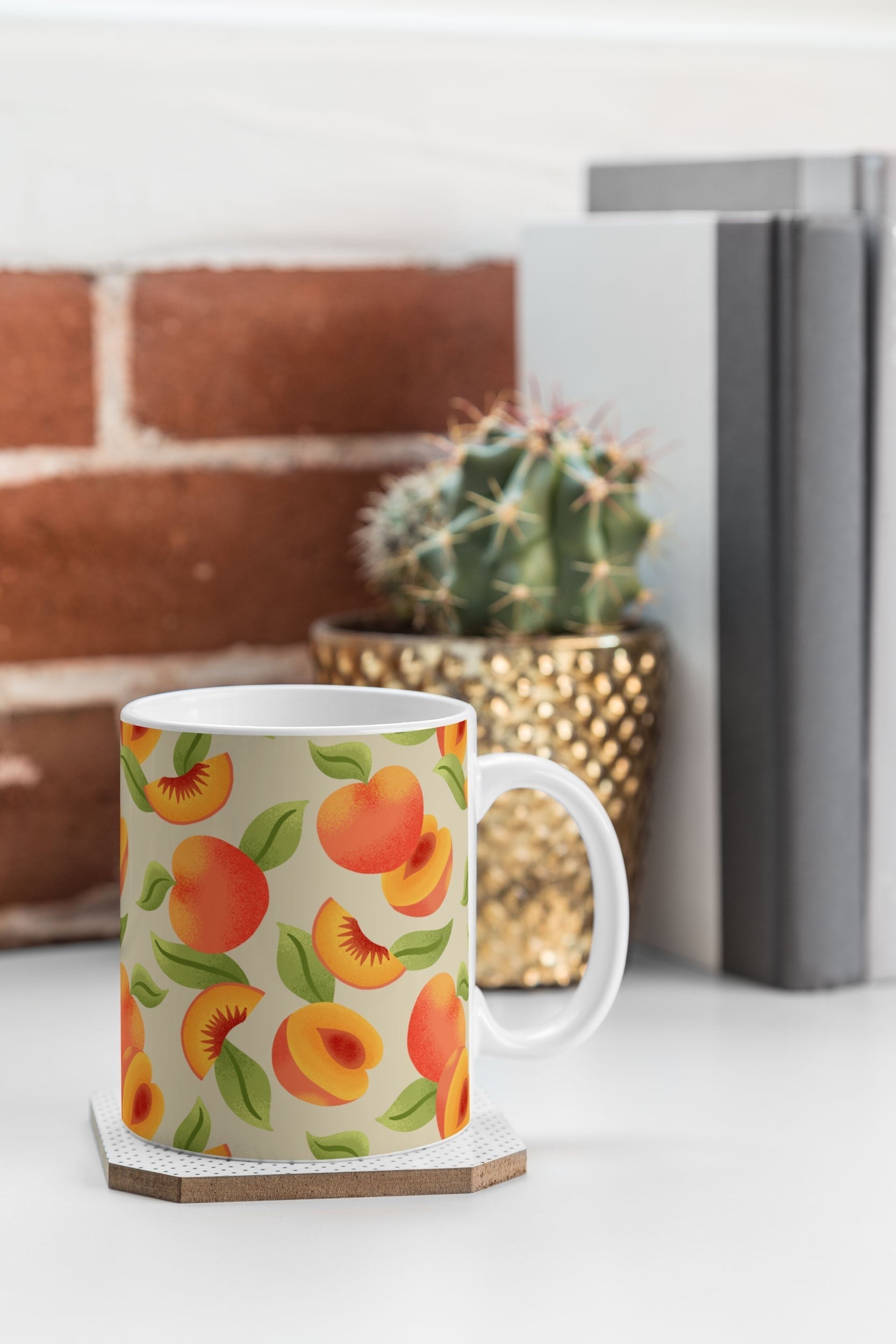 Jessica Molina Peach Pattern Coffee Mug