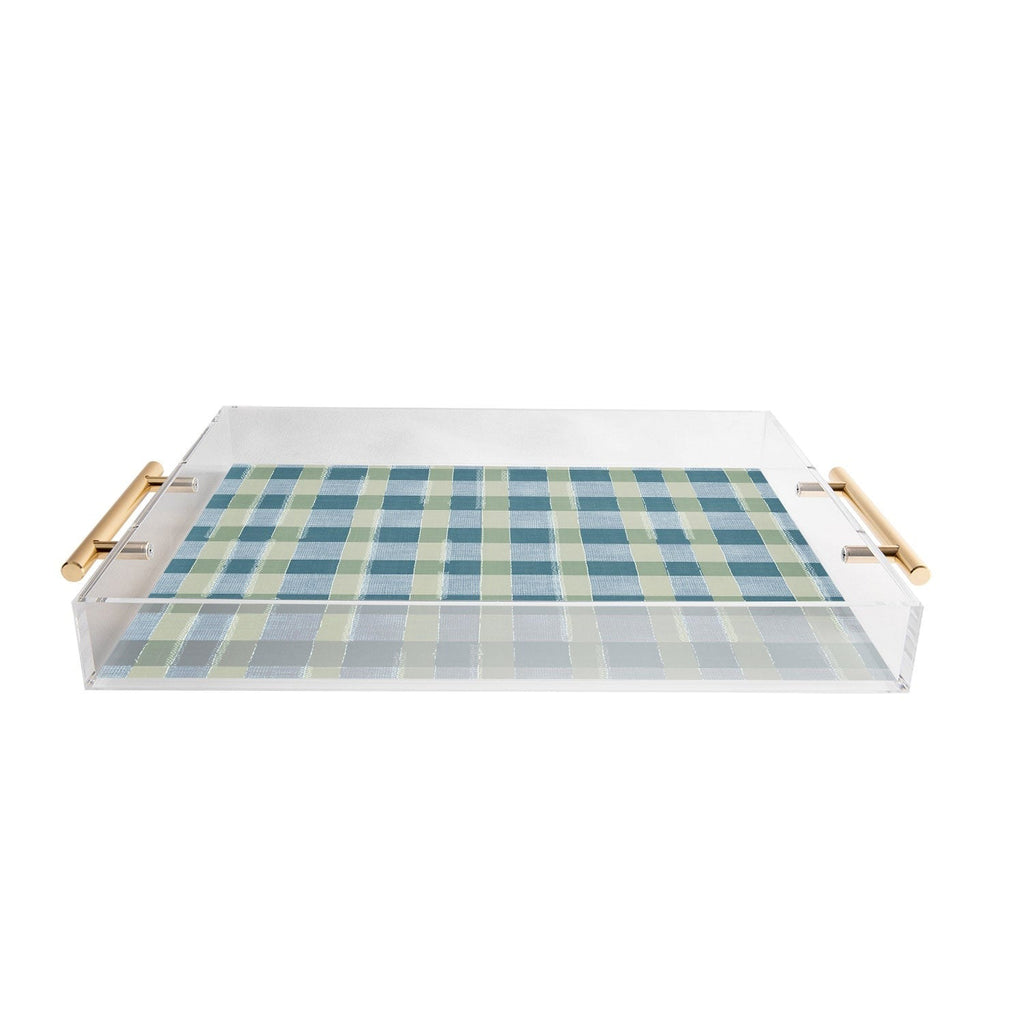 Marta Barragan Camarasa Country Style Checks Acrylic Tray