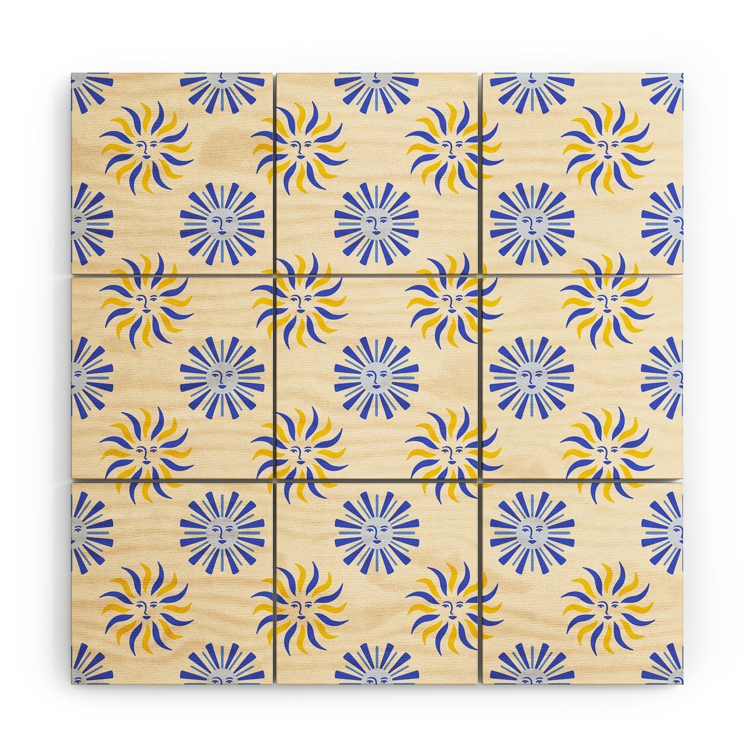 Design by Spark Dolce Vita Radial Sun Flames Wood Wall Mural