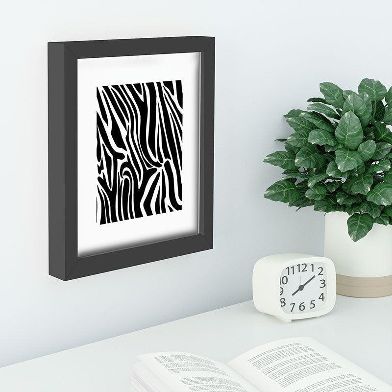 Jennifer Labre Wild Zebra Recessed Framing Rectangle